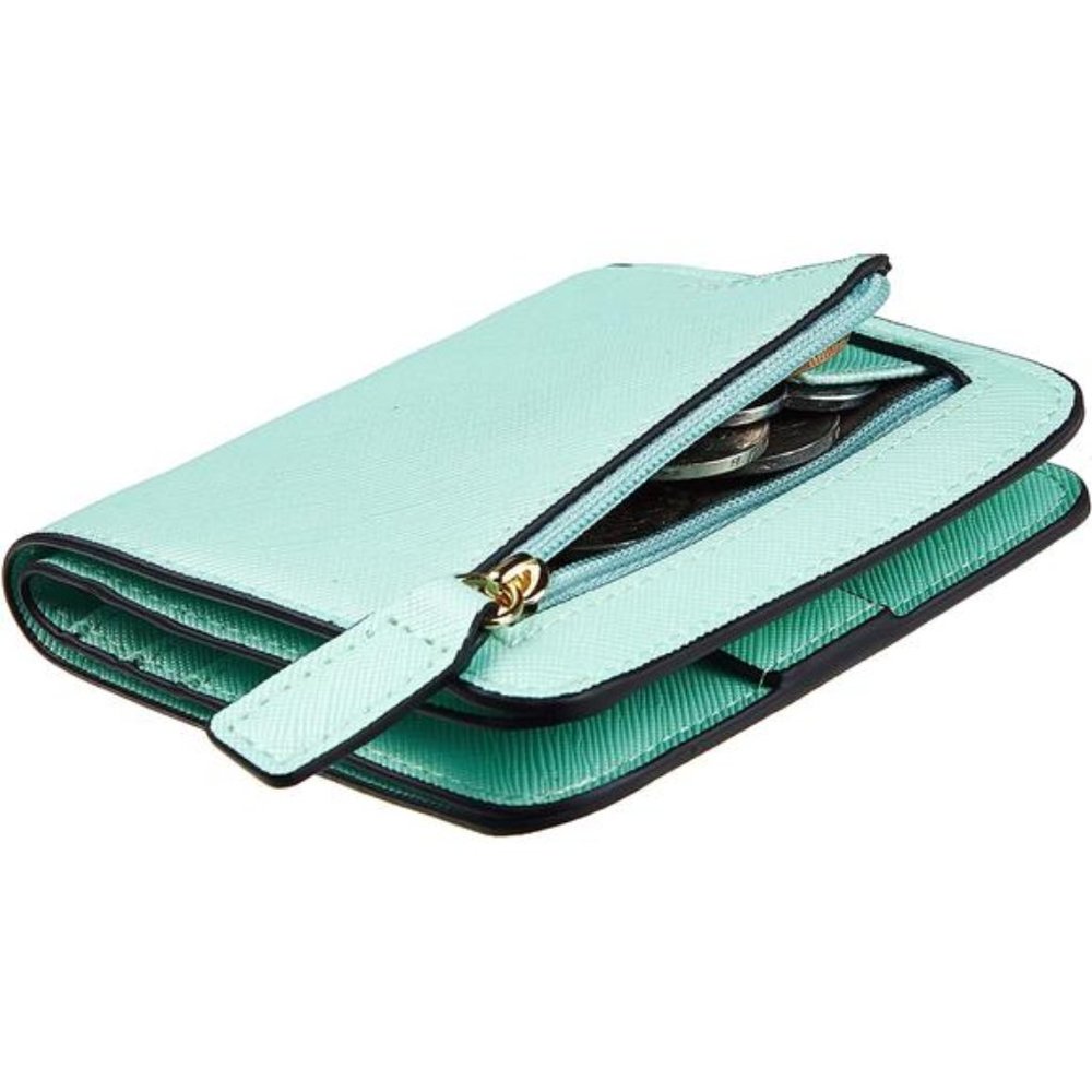 Womens Rfid Blocking Small Compact Bifold Luxury Genuine Leather Pocket Wallet